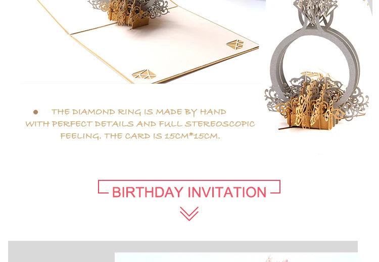 3D Pop UP Love Card for Wife and Girlfriend Gift for Valentines Day Anniversary Wedding Invitation Greeting Thank You Cards