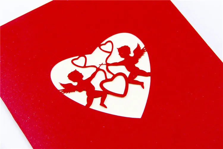 3D Pop UP Love Card for Wife and Girlfriend Gift for Valentines Day Anniversary Wedding Invitation Greeting Thank You Cards