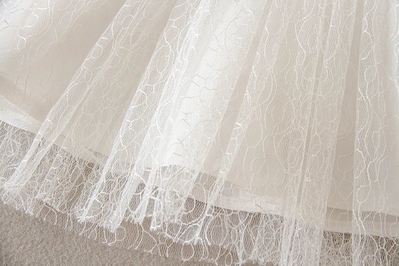 Hetiso Baby Girls Dress Long Sleeve Kids First Birthday Ball Gown Infant Dresses for Baptism Bridesmaid party 3-24 month
