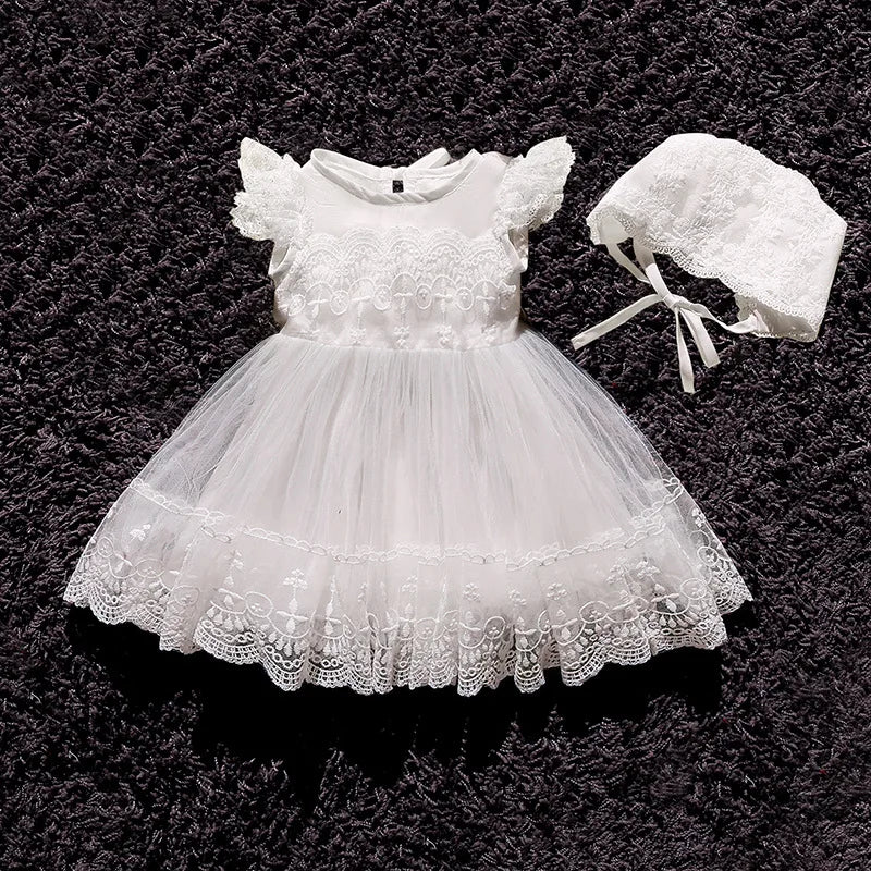 Hetiso Baby Girls Dress Long Sleeve Kids First Birthday Ball Gown Infant Dresses for Baptism Bridesmaid party 3-24 month