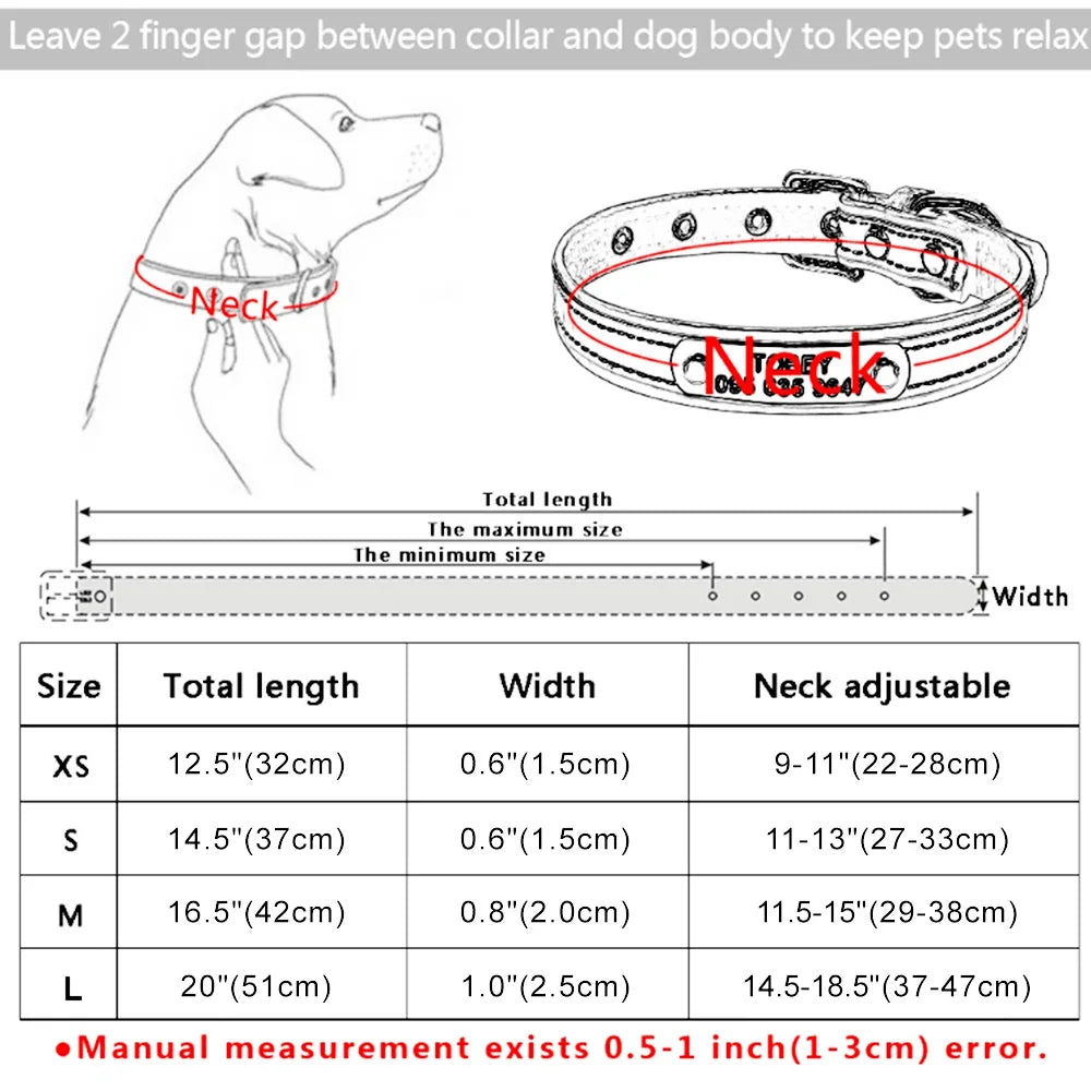 Personalized Leather Dog Collar