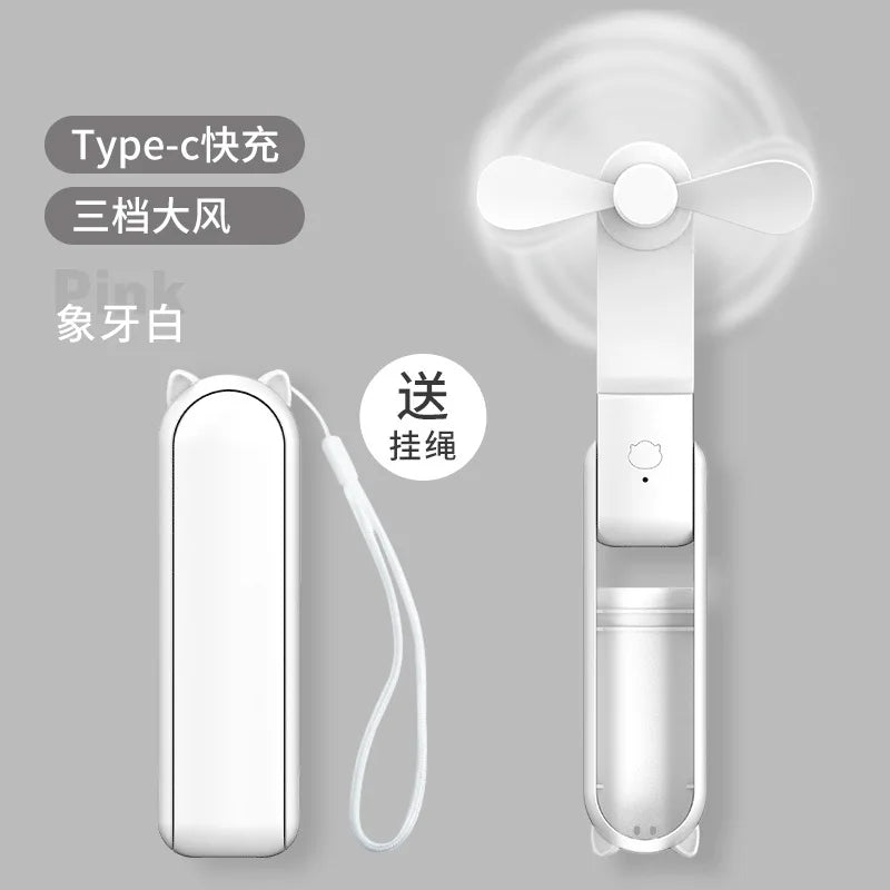 Cross-border Explosion Handheld Folding Small Fan Usb Portable Small Fan