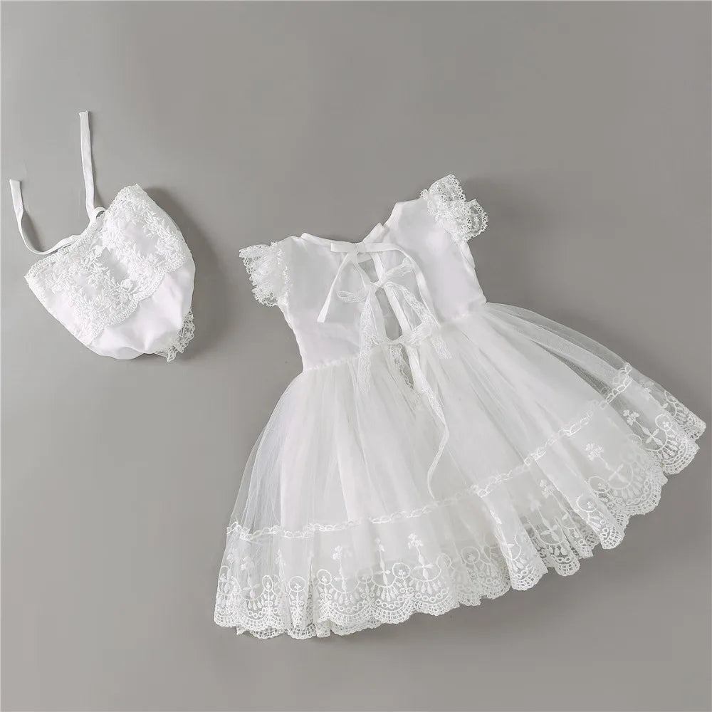 Hetiso Baby Girls Dress Long Sleeve Kids First Birthday Ball Gown Infant Dresses for Baptism Bridesmaid party 3-24 month