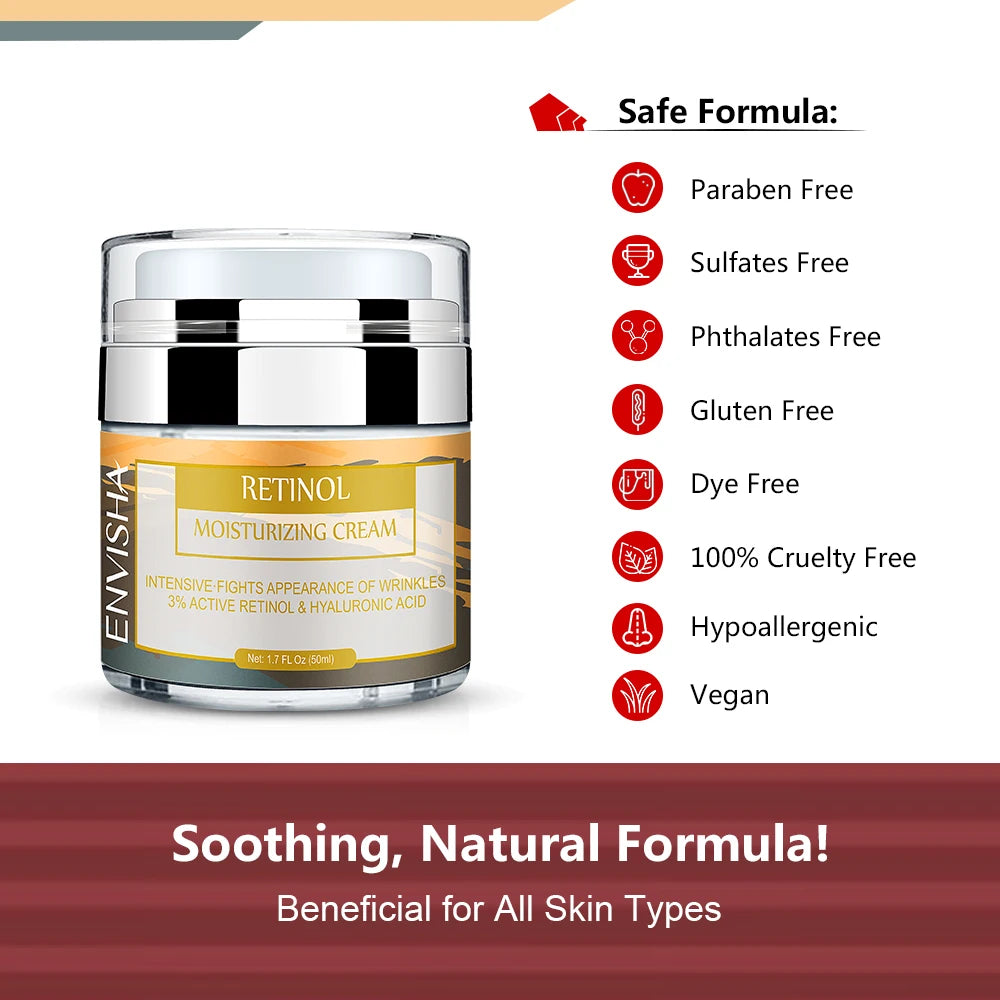 ENVISHA Hyaluronic Acid Retinol Moisturiser Face Cream