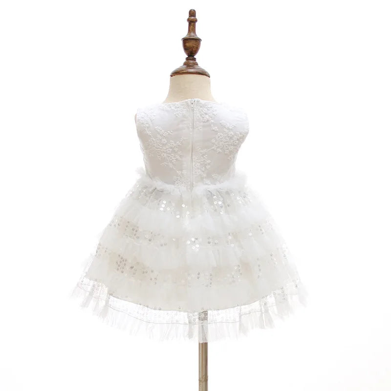 Hetiso Baby Girls Dress Long Sleeve Kids First Birthday Ball Gown Infant Dresses for Baptism Bridesmaid party 3-24 month
