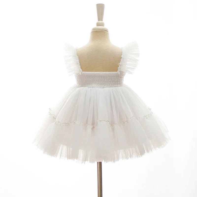 Hetiso Baby Girls Dress Long Sleeve Kids First Birthday Ball Gown Infant Dresses for Baptism Bridesmaid party 3-24 month