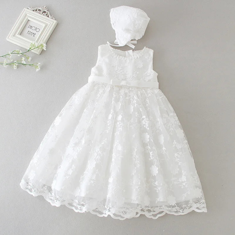 Hetiso Baby Girls Dress Long Sleeve Kids First Birthday Ball Gown Infant Dresses for Baptism Bridesmaid party 3-24 month
