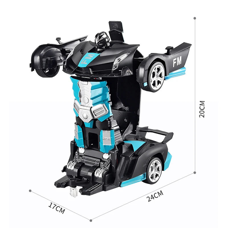 2-in-1 Electric RC Car & Robot – One-Key Transformation Remote Control Sports Car Toy for Kids