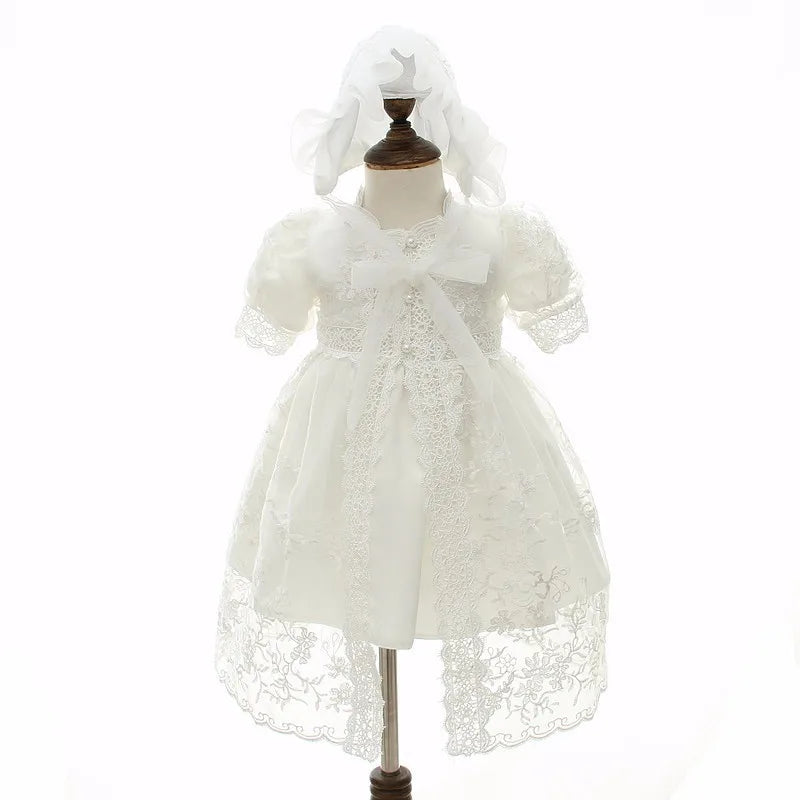 Hetiso Baby Girls Dress Long Sleeve Kids First Birthday Ball Gown Infant Dresses for Baptism Bridesmaid party 3-24 month