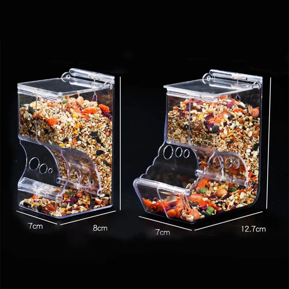 Hamster Rabbit Food Dispenser Feeder Plastic Automatic Hamster & Rabbit Food Dispenser – Clear Plastic Pet Feeder for Guinea Pigs and Small Animalsear Automatic Pet Feeder For Hamster Guinea Pigs Food Bowl Container