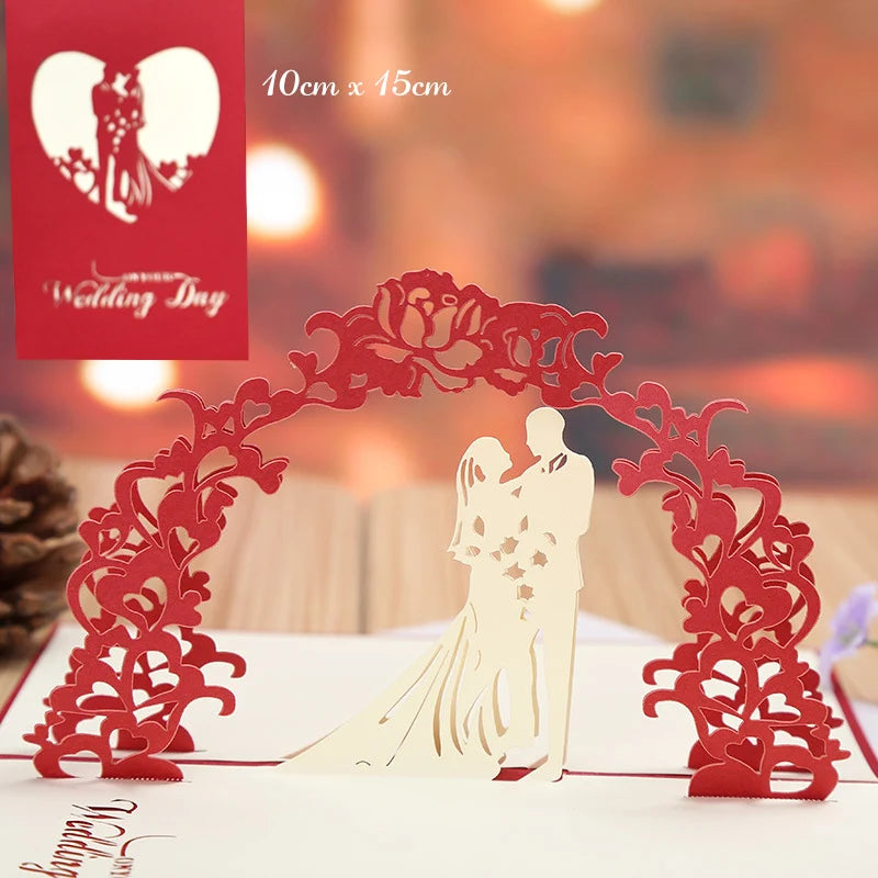 3D Pop UP Love Card for Wife and Girlfriend Gift for Valentines Day Anniversary Wedding Invitation Greeting Thank You Cards