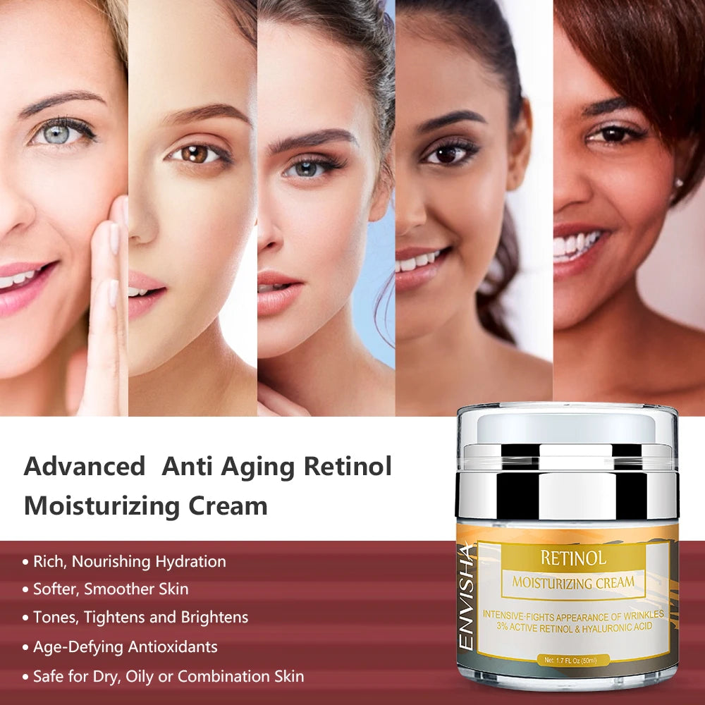 ENVISHA Hyaluronic Acid Retinol Moisturiser Face Cream