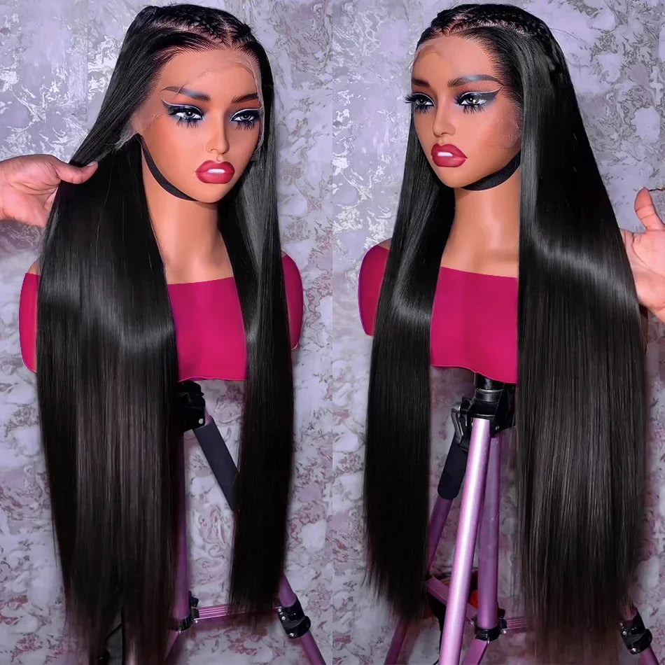 Full Lace Glueless Human Brazilian Straight Lace Frontal Wig 250 High Density