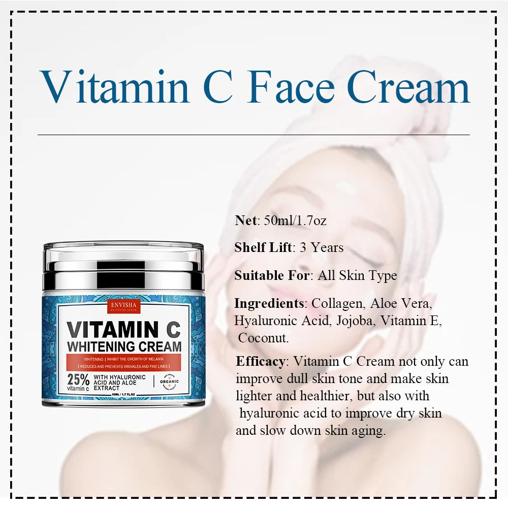 ENVISHA Vitamin Collagen Neck And Face Whitening Cream