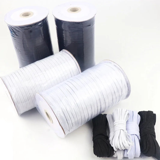 5M High Elastic Mask Band – Nylon-Like Rubber Rope for Sewing, DIY Clothing, and Home Accessories (3mm–12mm