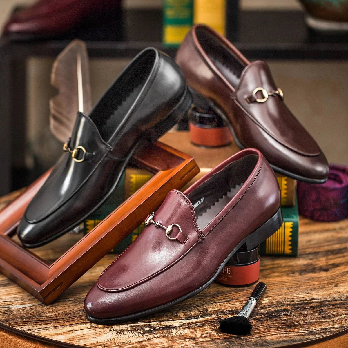 Brand new design men dress shoes genuine leather loafers