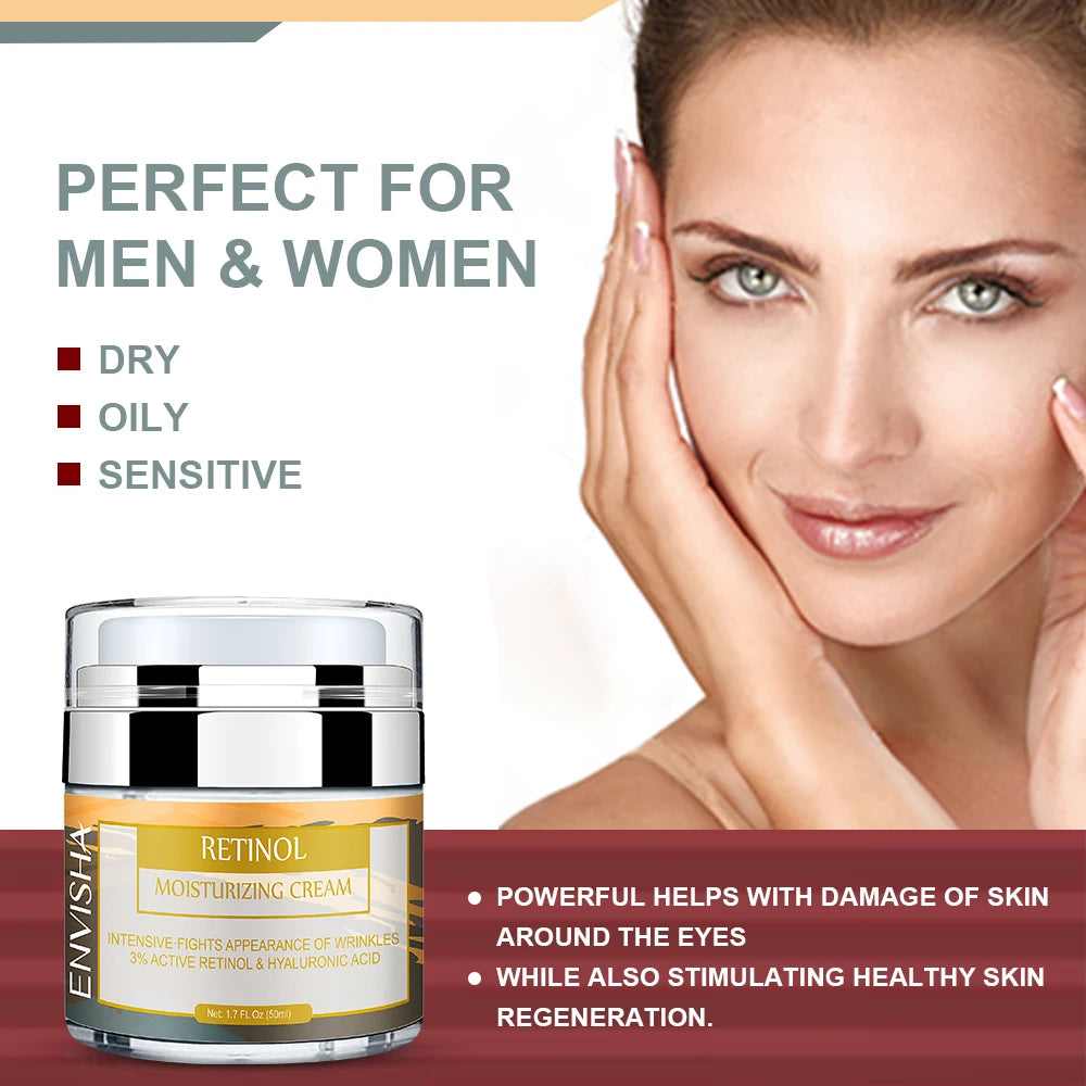 ENVISHA Hyaluronic Acid Retinol Moisturiser Face Cream