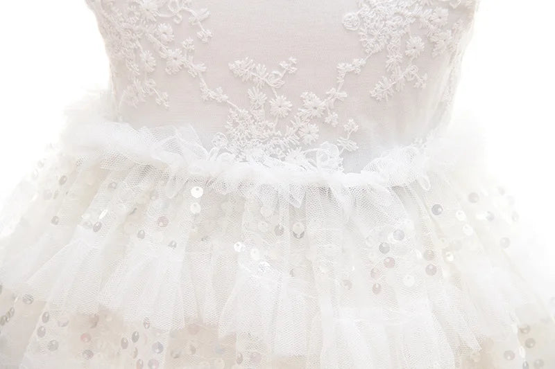 Hetiso Baby Girls Dress Long Sleeve Kids First Birthday Ball Gown Infant Dresses for Baptism Bridesmaid party 3-24 month