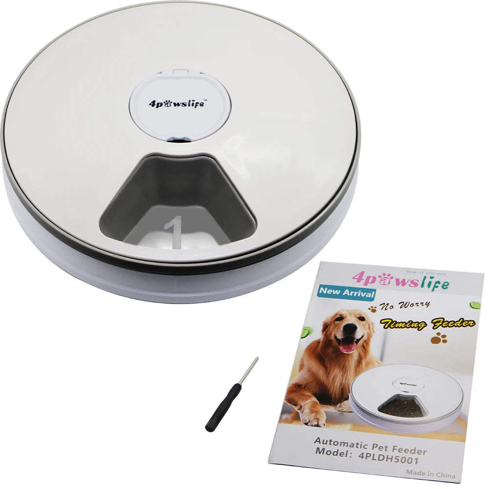 Automatic Pet Feeder with Timer & Voice Recorder – Portion Control Food Dispenser for Dogs & Cats