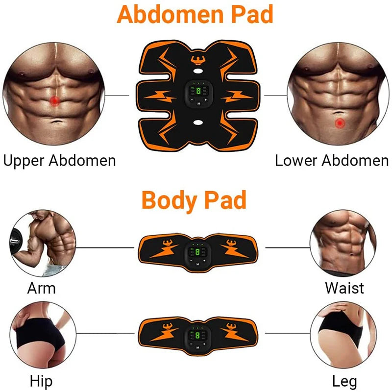 Smart EMS Wireless Muscle Stimulator – Electric Abdominal Trainer, Body Slimming & Weight Loss Massager Stickers