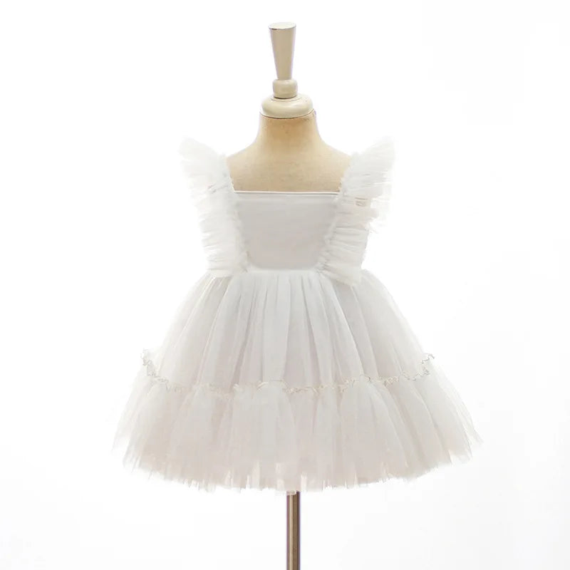 Hetiso Baby Girls Dress Long Sleeve Kids First Birthday Ball Gown Infant Dresses for Baptism Bridesmaid party 3-24 month