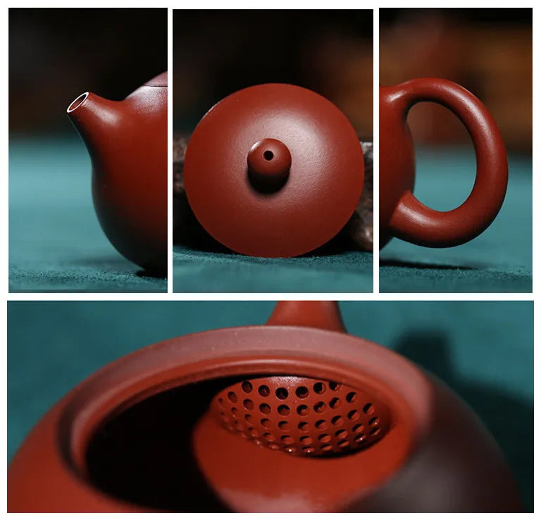 90ml Yixing Purple Clay Teapots Authentic Dahongpao Xishi Tea Pot Ball Hole Filter Kettle Handmade Boutique Zisha Tea Set