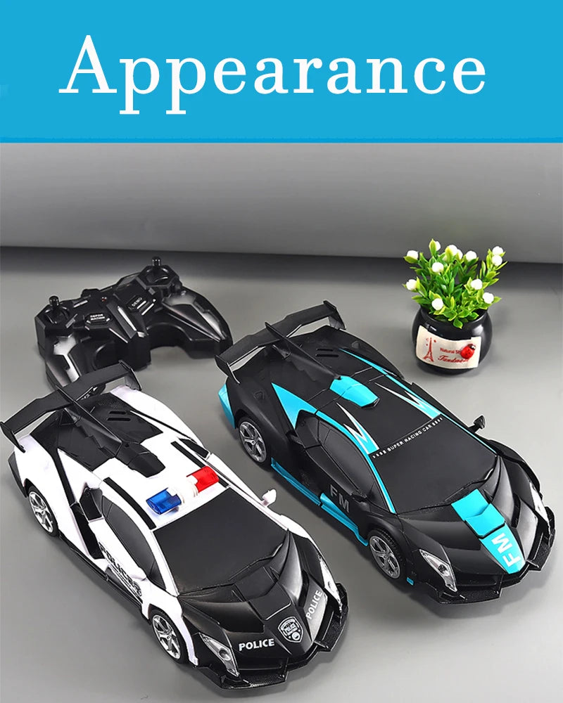 2-in-1 Electric RC Car & Robot – One-Key Transformation Remote Control Sports Car Toy for Kids