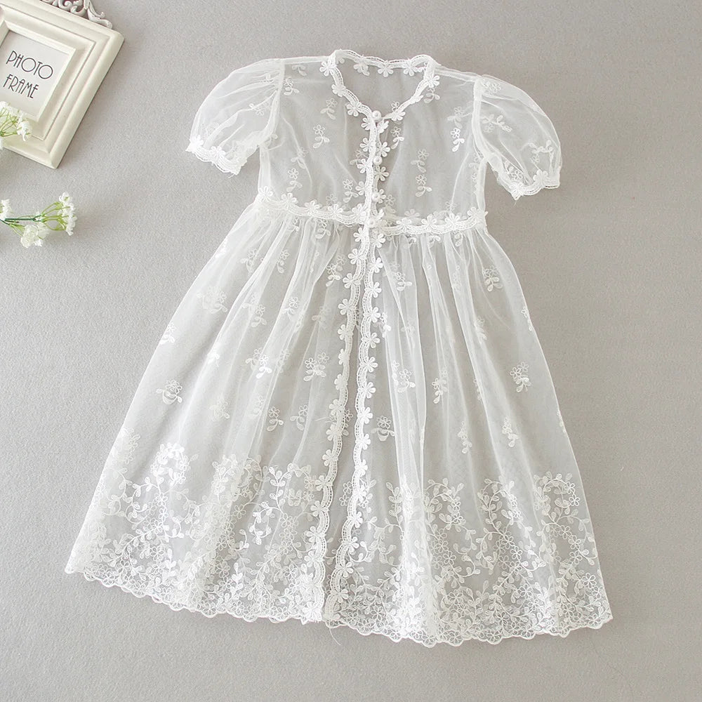Hetiso Baby Girls Dress Long Sleeve Kids First Birthday Ball Gown Infant Dresses for Baptism Bridesmaid party 3-24 month