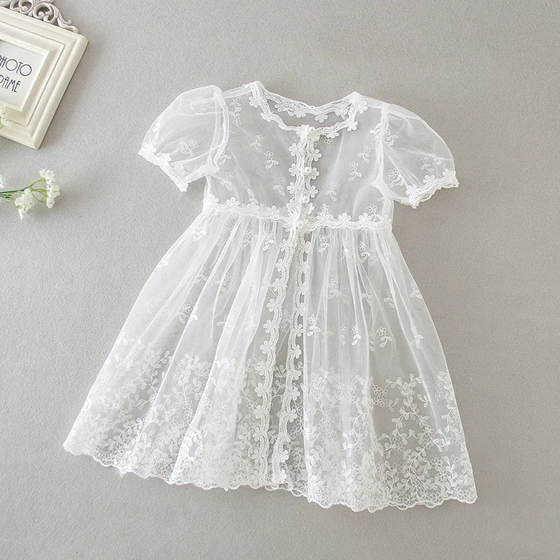 Hetiso Baby Girls Dress Long Sleeve Kids First Birthday Ball Gown Infant Dresses for Baptism Bridesmaid party 3-24 month