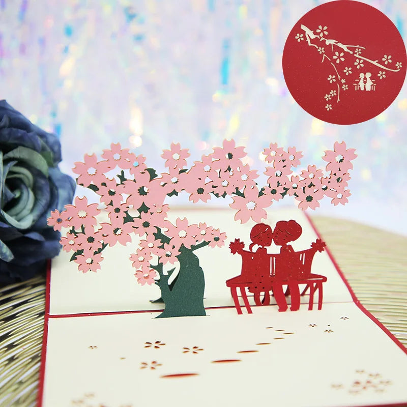 3D Pop UP Love Card for Wife and Girlfriend Gift for Valentines Day Anniversary Wedding Invitation Greeting Thank You Cards