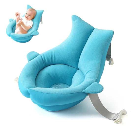 Baby Shower Blooming Flower Newborn Bathtub Foldable shark shape Cushion Skin Bath Pad