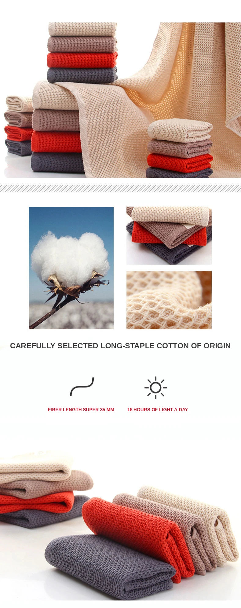 100% Quick Absorbent Cotton Bath Towels