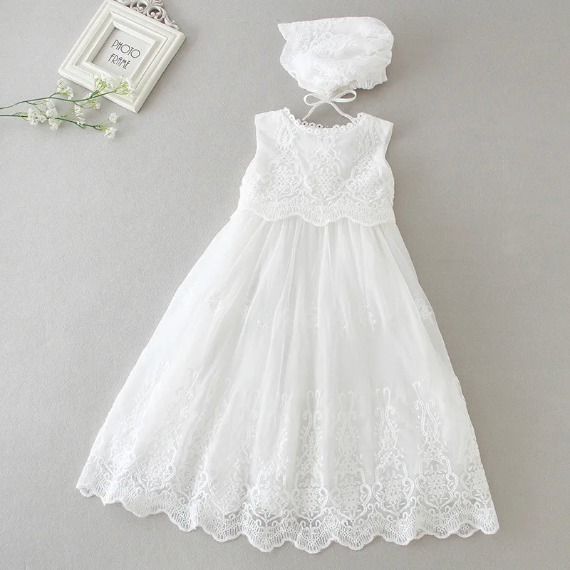 Hetiso Baby Girls Dress Long Sleeve Kids First Birthday Ball Gown Infant Dresses for Baptism Bridesmaid party 3-24 month