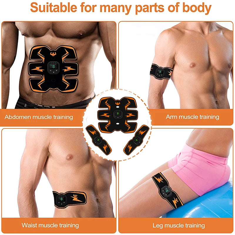 Smart EMS Wireless Muscle Stimulator – Electric Abdominal Trainer, Body Slimming & Weight Loss Massager Stickers