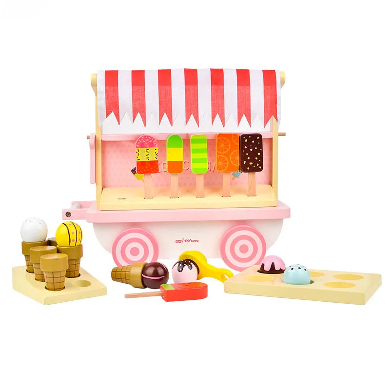 Toy Woo Children  Ice Cream Cooking Toys Kitchen Play Set New Modern for Kids Quantity Box Window Packaging Pcs Plastic W-021