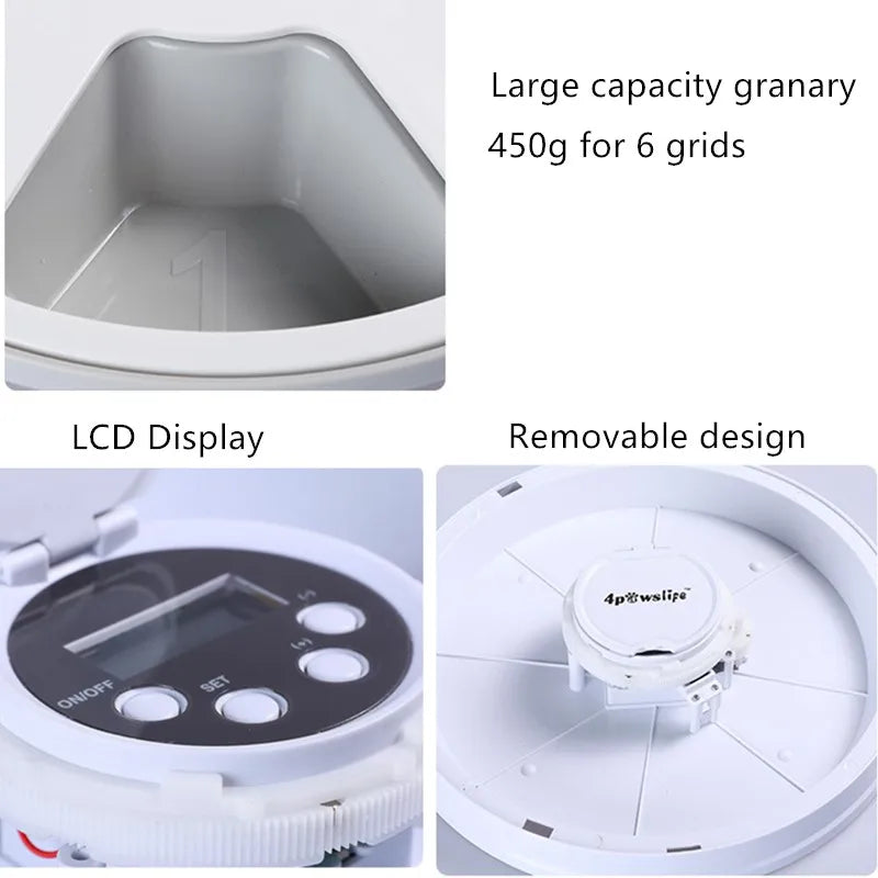 6 Grids Automatic Smart Pet Feeder