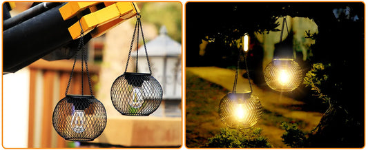 Solar Garden Metal Hanging Lamp