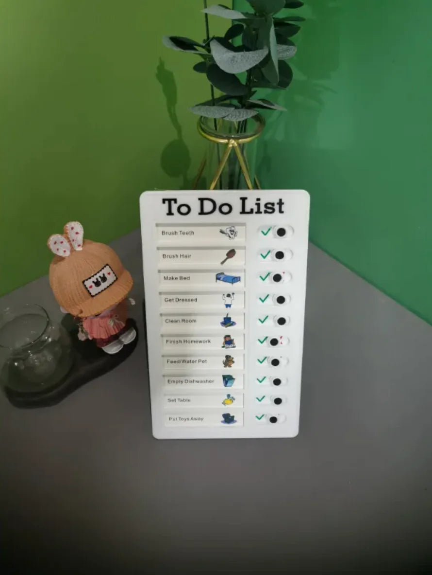 Reusable Habit Tracker for Kids - Daily Routine Board