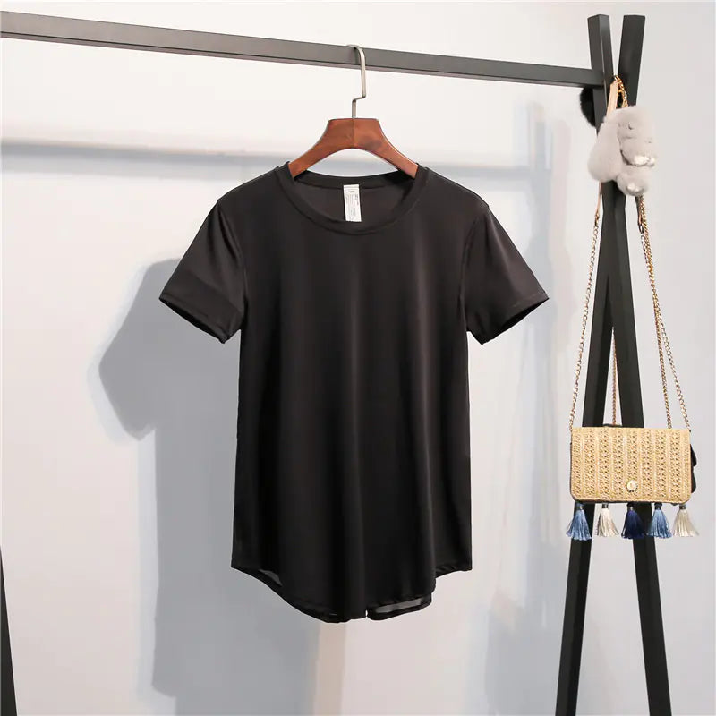 Women’s Quick-Dry Sports T-Shirt – Loose Fit Yoga Top
