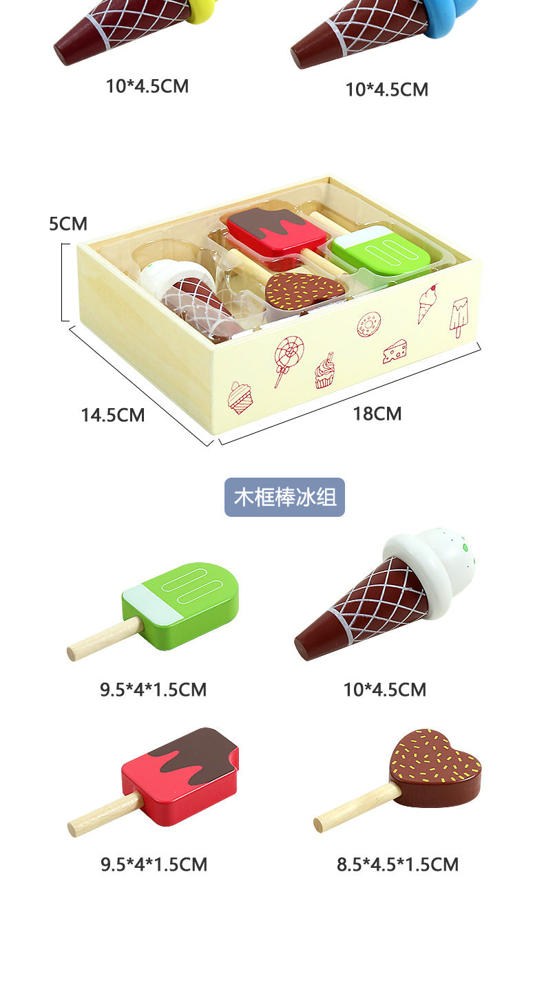 Wooden Simulation Kitchen Toy Montessori Pretend Play House Series Cut Fruit Desserts Children Cut Vegetables Educational Toys