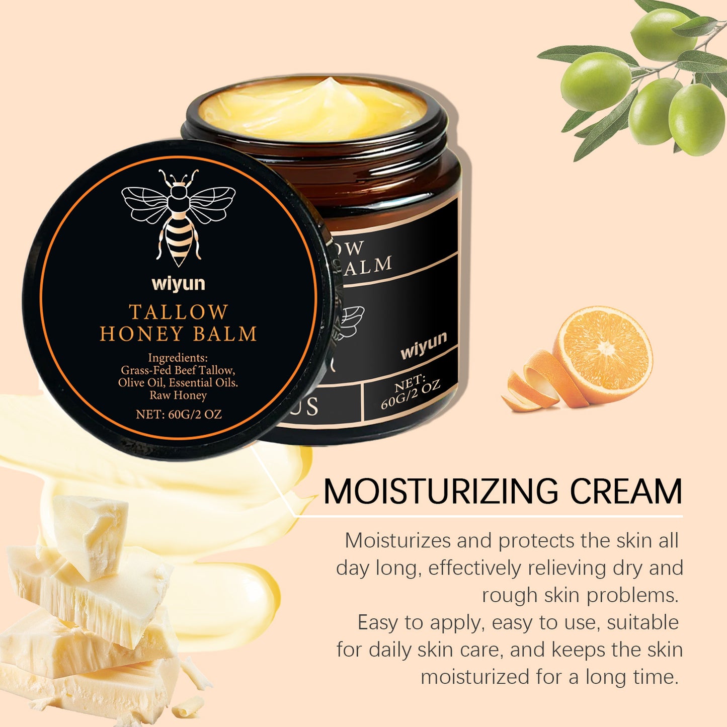 Beef Tallow Cream Remove Dark Spots Melanin Brightening Firming Tightening Repair Anti Sagging Dryness Moisturizing Body Lotion