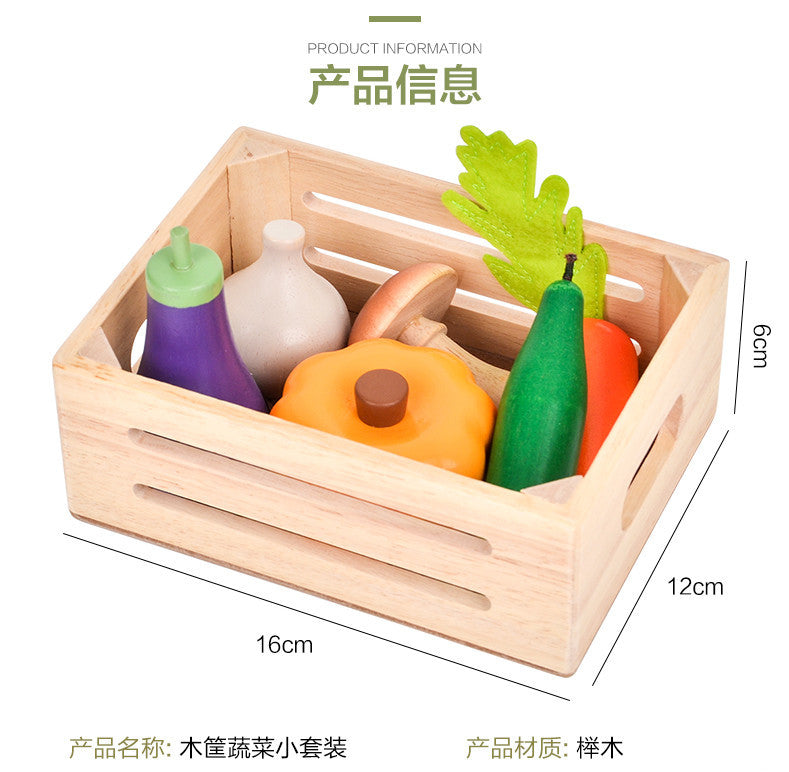 Wooden Simulation Kitchen Toy Montessori Pretend Play House Series Cut Fruit Desserts Children Cut Vegetables Educational Toys