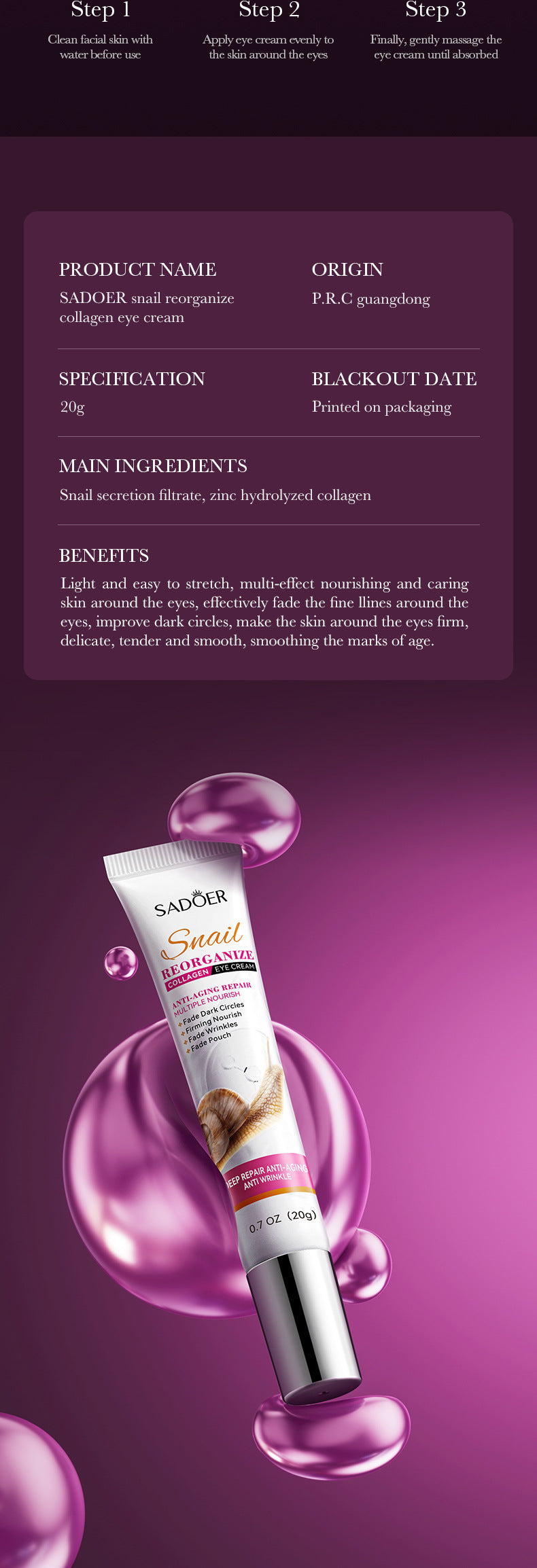 Remove Eye Bags Eye Cream
