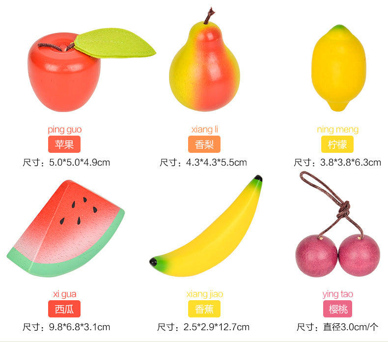 Wooden Simulation Kitchen Toy Montessori Pretend Play House Series Cut Fruit Desserts Children Cut Vegetables Educational Toys