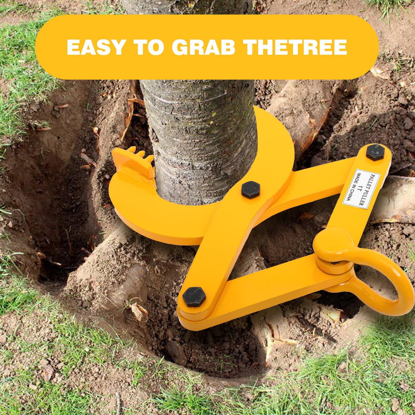 Pallet Puller Clamp 1/2/3T Tree Puller Tool Stump Puller Pallet Grabber Pallet Jack Puller Steel Single Scissor Hook Puller