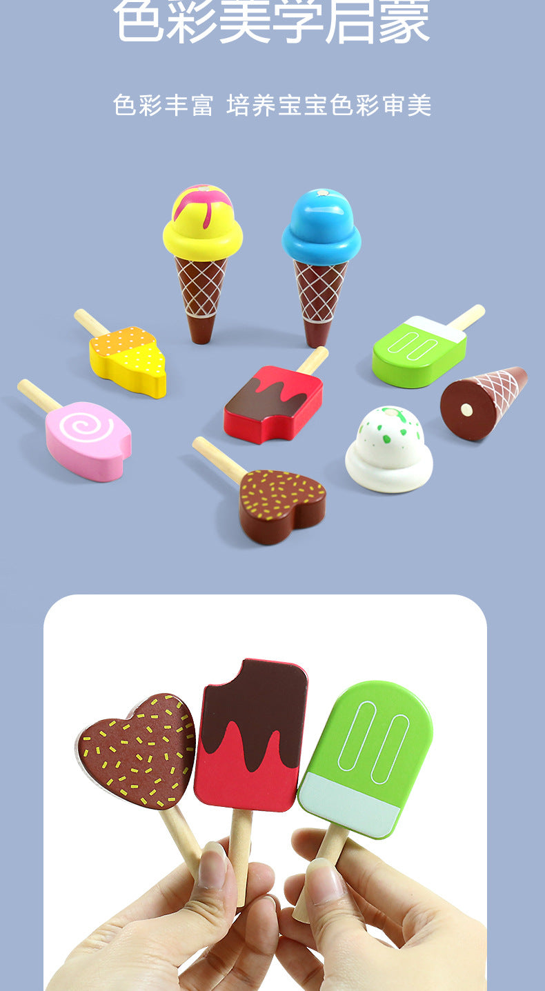 Wooden Simulation Kitchen Toy Montessori Pretend Play House Series Cut Fruit Desserts Children Cut Vegetables Educational Toys