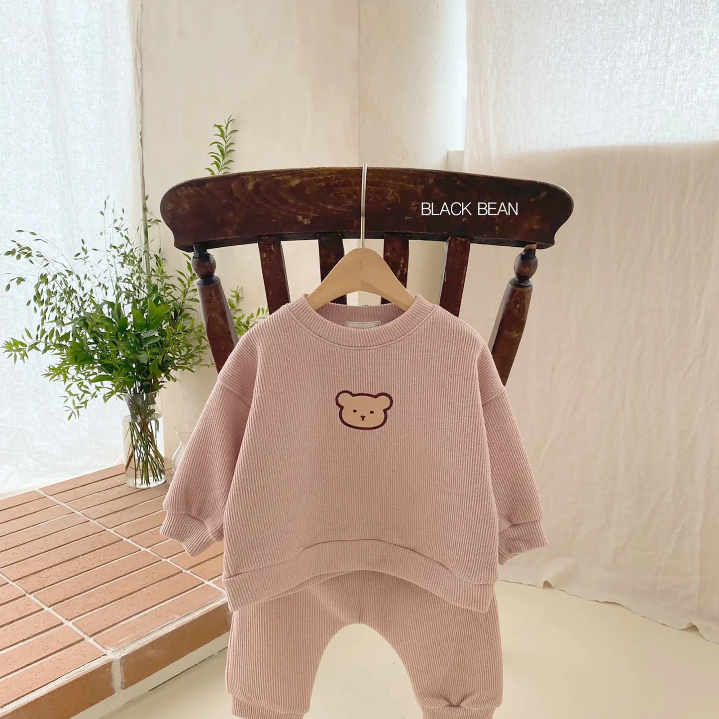 Embroidered Bear Suit for Kids – Autumn Style