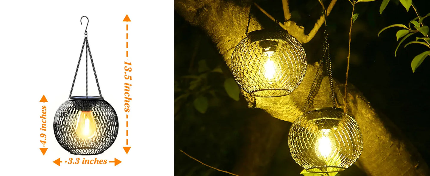 Solar Garden Metal Hanging Lamp