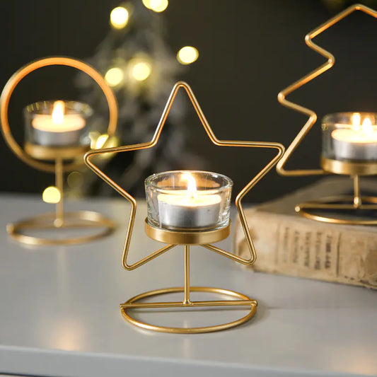 Nordic Aromatherapy Candle Holder – Iron Art Candle Stand (3 Designs)