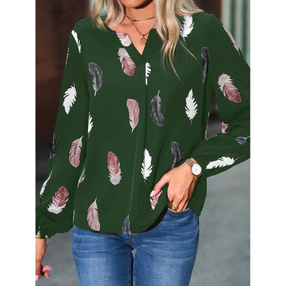 Feather Pattern Blouse